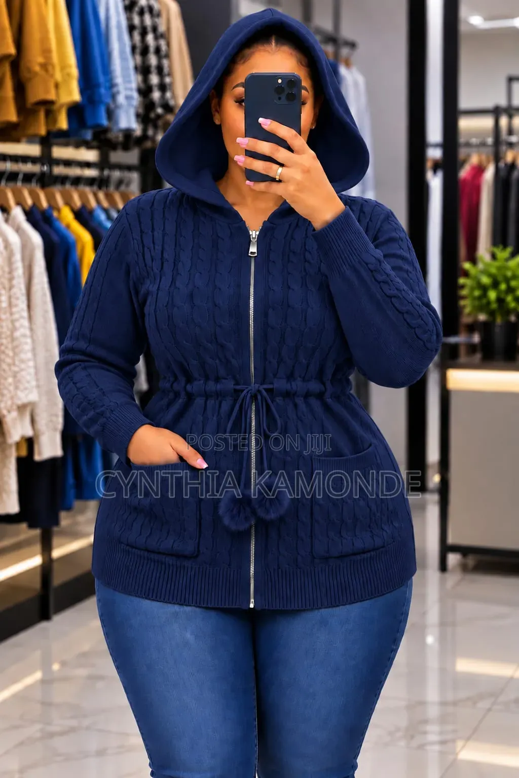 Hooded Zipper Sweater