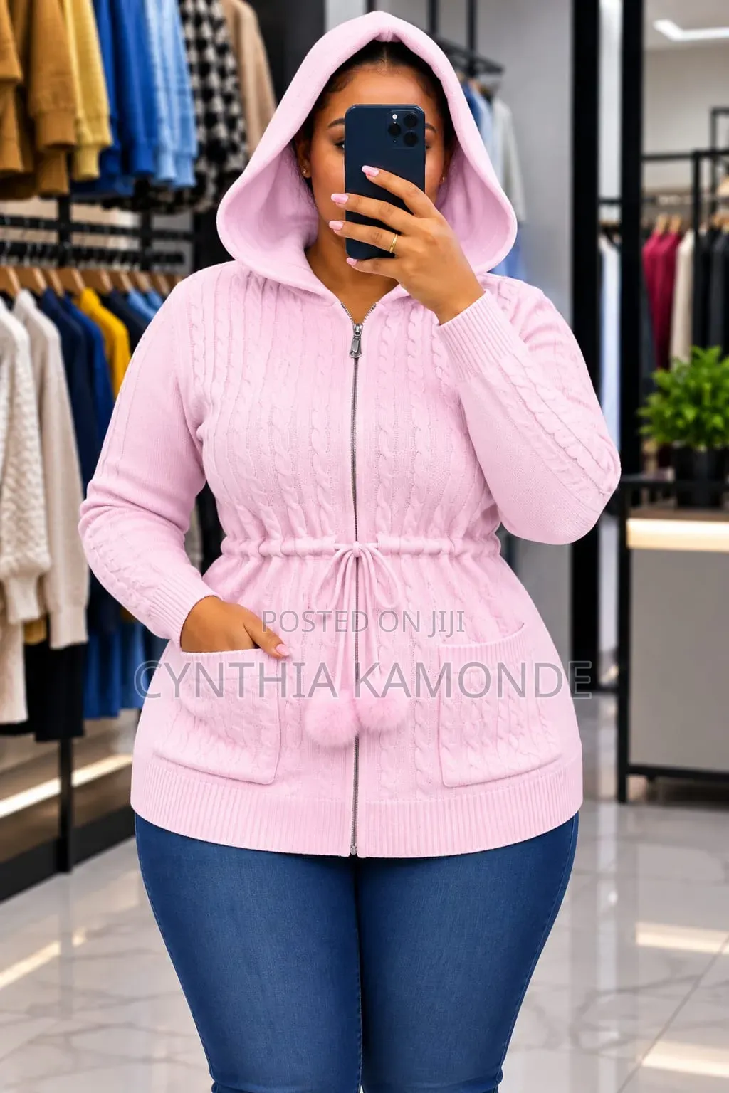 Hooded Zipper Sweater