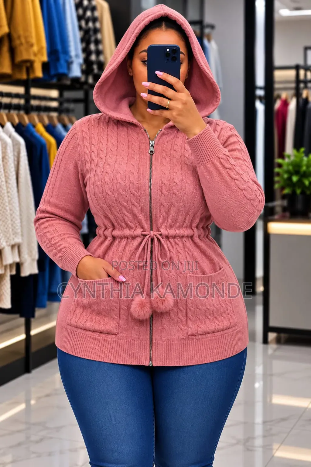 Hooded Zipper Sweater