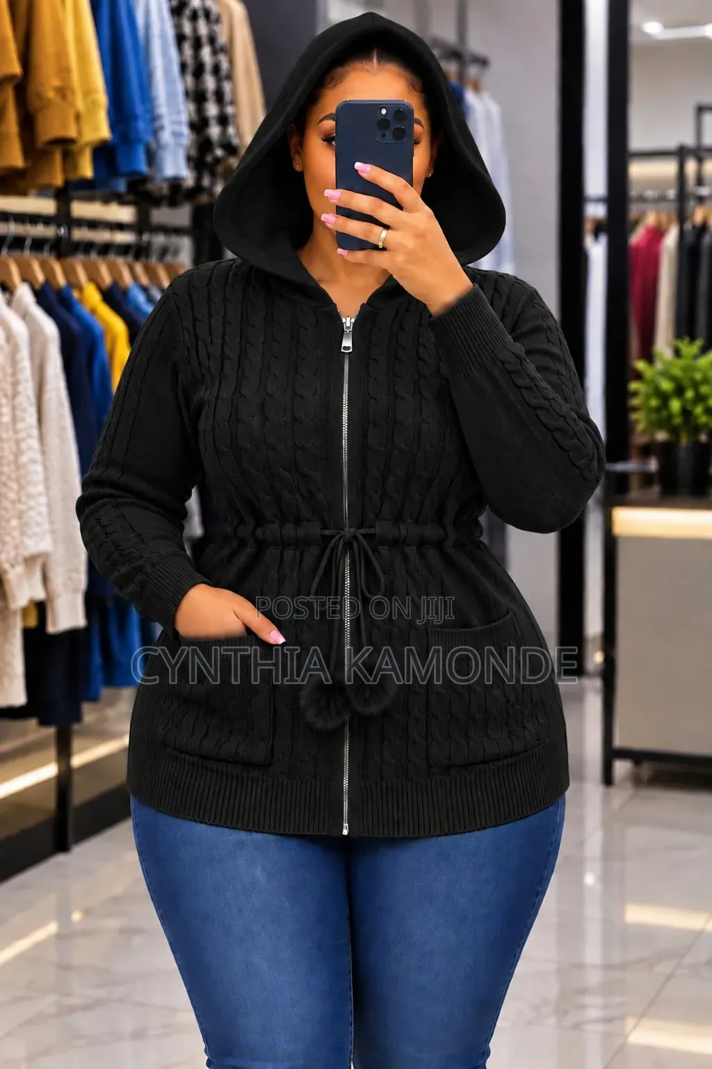 Hooded Zipper Sweater