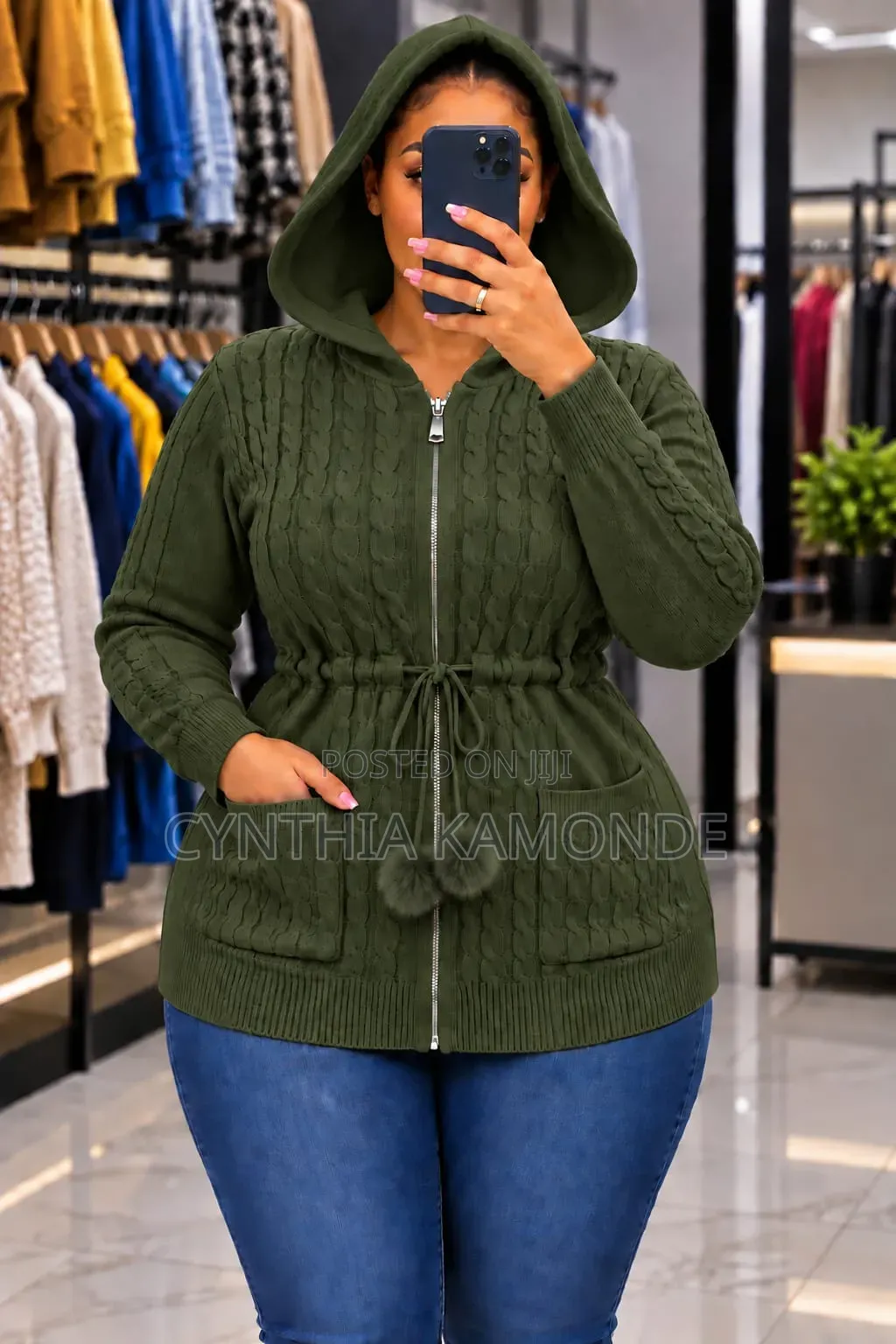 Hooded Zipper Sweater