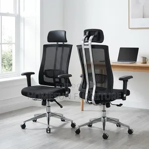 Orthopedic Office Chair With Metallic Spo