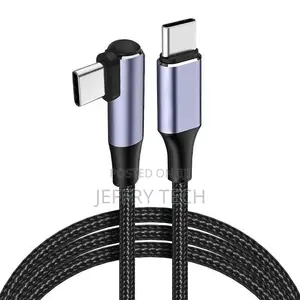 100W PD USB C to C Cable Quick Charge 4.0 Right Angle Wire 90 Degree