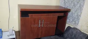 Computer Desk With Cabinet - Good Condition