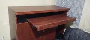 Computer Desk With Cabinet - Good Condition