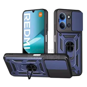 Shockproof Protective Case for Redmi 15C 4g-5g, Car Magnetic, Slide W