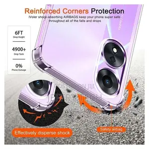 Clear Case for A78 5g A96 4g A76 4g A94 5g Thick Shockproof Soft Sili