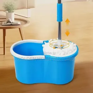 Microfiber Spin Mop and Bucket Set With Extra Refill Head
