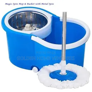 Microfiber Spin Mop and Bucket Set With Extra Refill Head