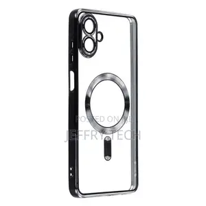 Samsung Galaxy A07 Phone Case, Black Electroplated Clear Case With Ma