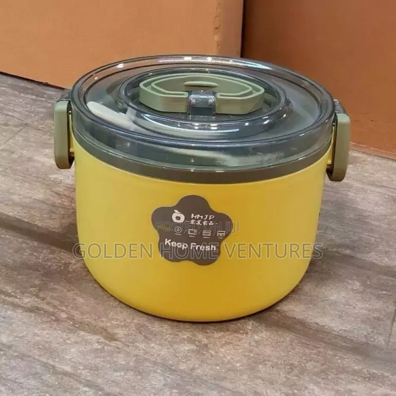 1000ml Stainless Steel Insulated Bento Lunch Box With Spoon