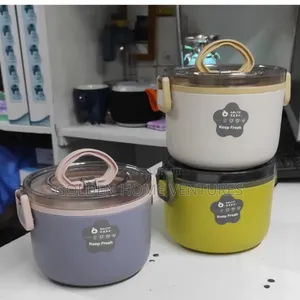 1000ml Stainless Steel Insulated Bento Lunch Box With Spoon