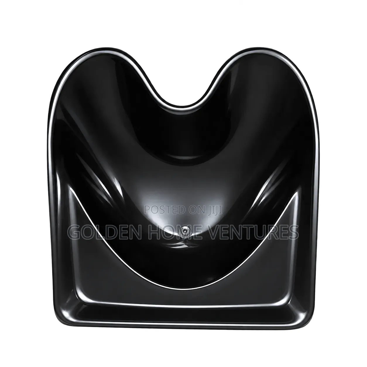 Medium Fiberglass Salon Shampoo Basin - Black Hair Wash Sink