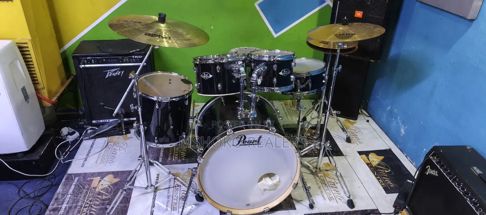 5 Piece Drum Set Pearl Export Series