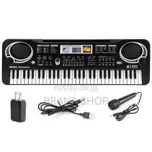 **Kids 61 Key Electronic Piano Keyboard With Microphone **