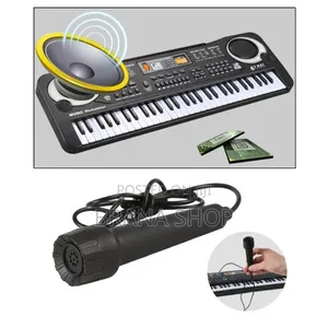 **61 Keys Kids Electronic Piano Keyboard With Karaoke Microphone *