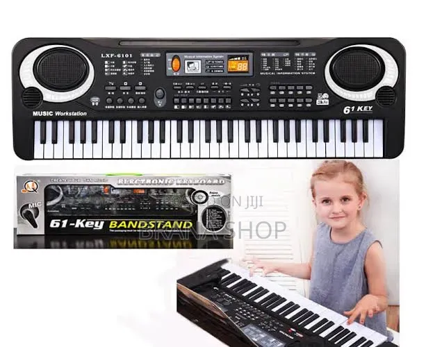 **61 Key Kids Electronic Piano Karaoke Keyboard With Microphone 
