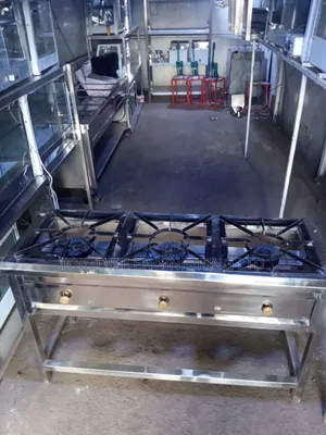 Stainless Steel Commercial Gas Cooker 3 Burner Size 1350mm × 560mm