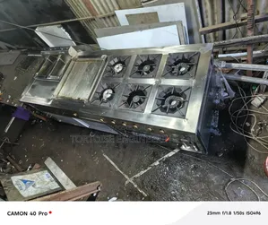 Stainless Steel Commercial Cooking Units With 6 Burner Gas Cooker
