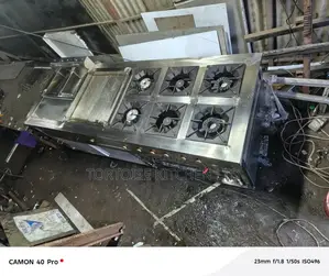 Stainless Steel Commercial Cooking Units With 6 Burner Gas Cooker