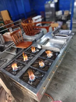 Stainless Steel Commercial Cooking Units With 6 Burner Gas Cooker
