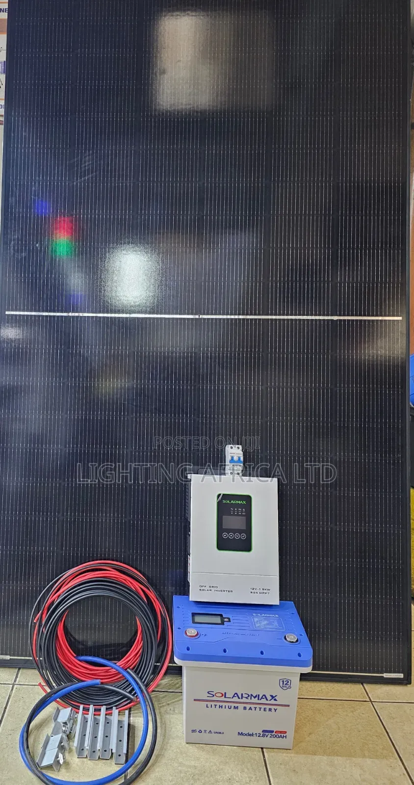Solarmax 1.5 KVA Inverter - 200Ah Lithium - 625W Solar - Full Kit