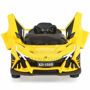 KD-1668 Yellow Lamborghini-Style Kids Electric Sports Ride-on Car 