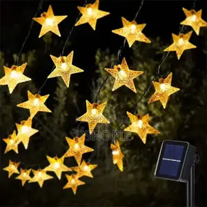 Solar Powered Outdoor Star Fairy Lights –12M, 100 Star Christmas Theme