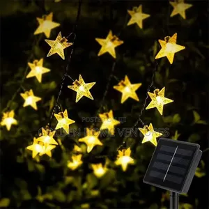 Solar Powered Outdoor Star Fairy Lights –12M, 100 Star Christmas Theme
