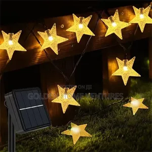 Solar Powered Outdoor Star Fairy Lights –12M, 100 Star Christmas Theme