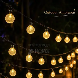 Solar Powered Outdoor String Christmas Lights–12M Roll -100 Balls