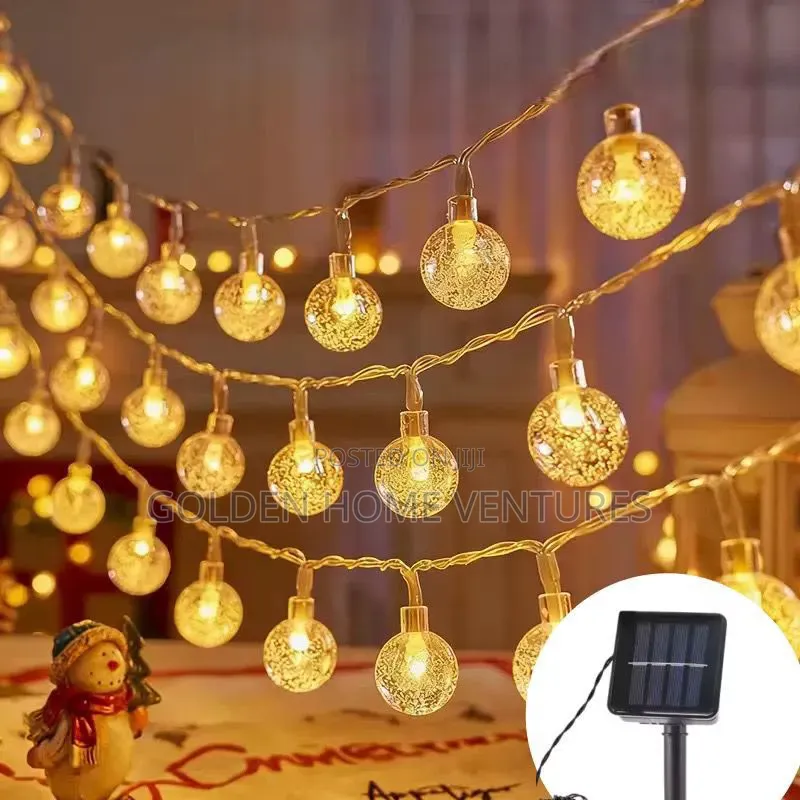 Solar Powered Outdoor String Christmas Lights–12M Roll -100 Balls