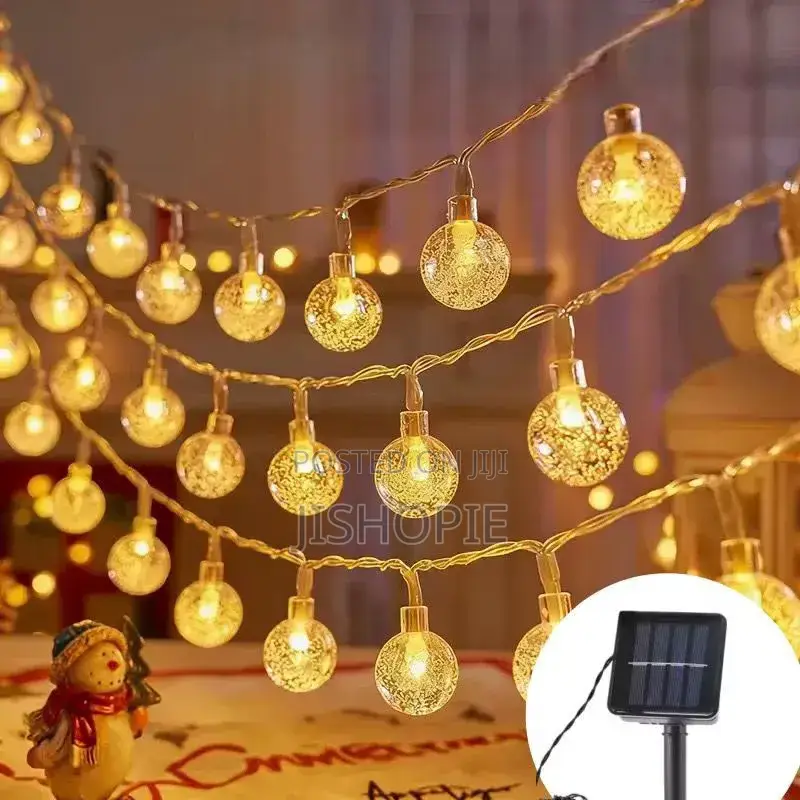 Solar Powered Outdoor String Christmas Lights–12M Roll -100 Balls