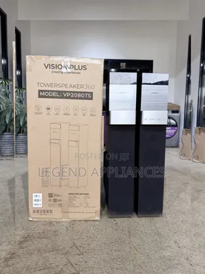 Vision Plus VP2080TS 360W Tower Speaker,Dual 8" Subwoofers,Bluetooth