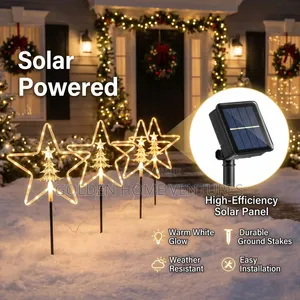 Solar Christmas Garden Pathway Lights 8 Modes Outdoor Decor