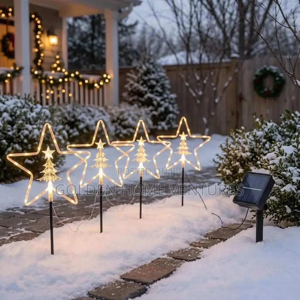 Solar Christmas Garden Pathway Lights 8 Modes Outdoor Decor