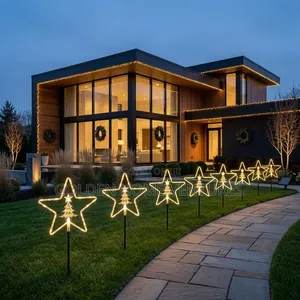 Solar Christmas Garden Pathway Lights 8 Modes Outdoor Decor