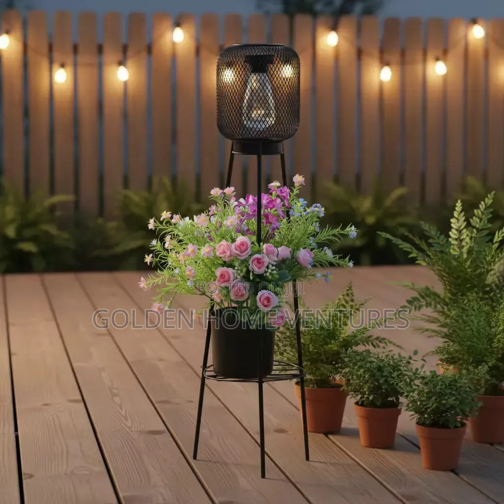 Solar Outdoor Garden Patio Standing Lantern Light Decor
