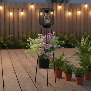 Solar Outdoor Garden Patio Standing Lantern Light Decor