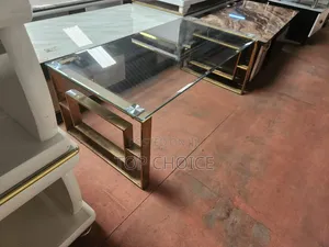 Glass Coffee Table With Gold Stand