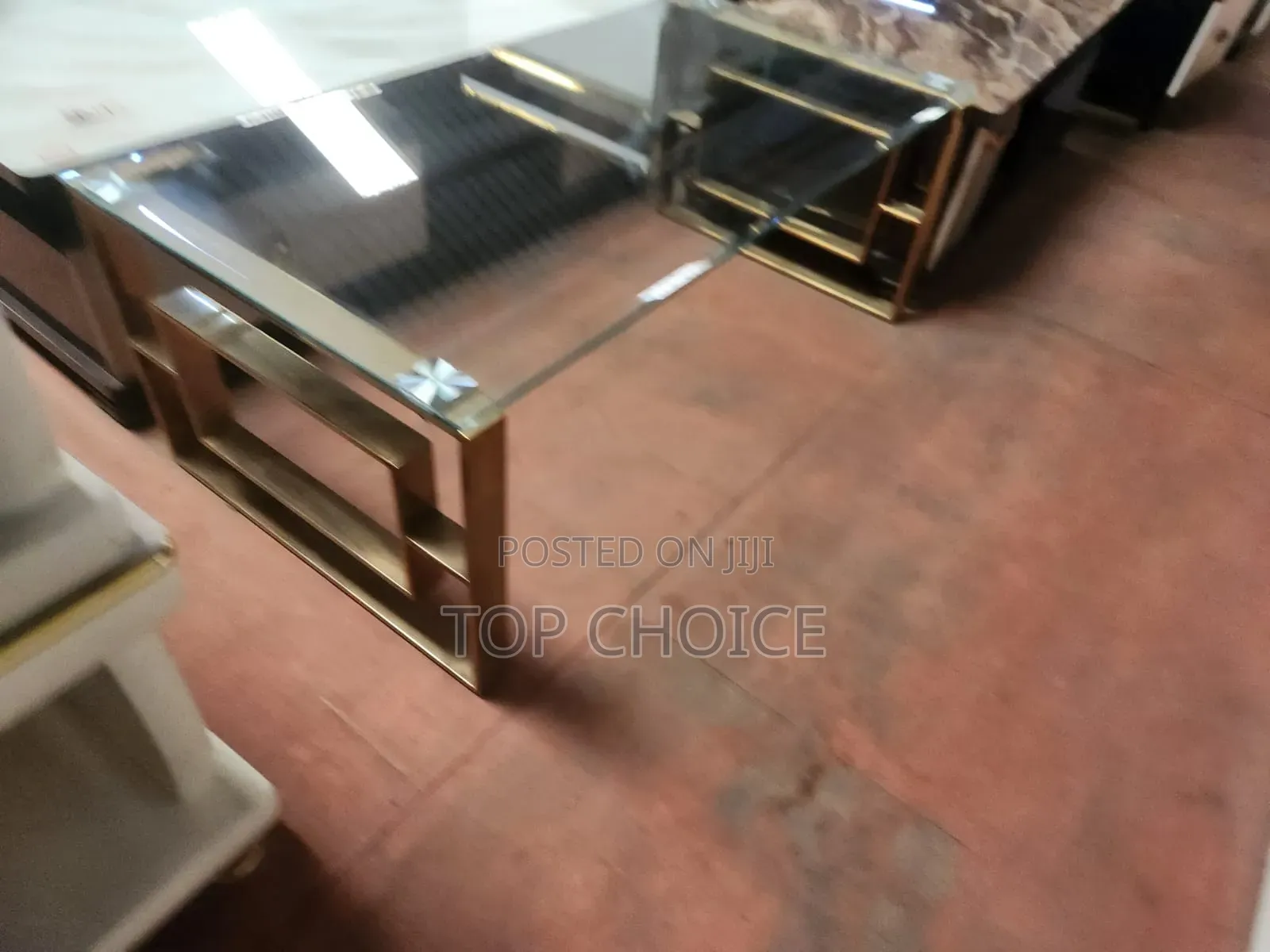 Glass Coffee Table With Gold Stand