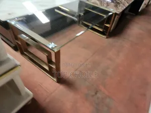 Glass Coffee Table With Gold Stand