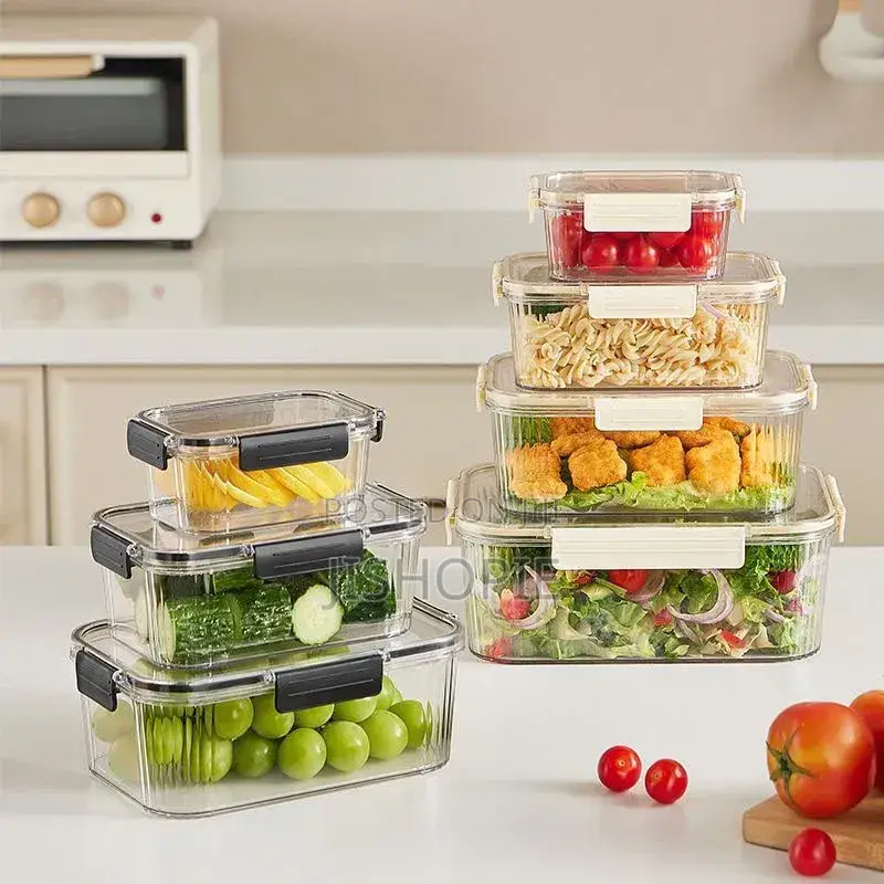 4Pcs Stackable Food Storage Containers Fridge Organizers