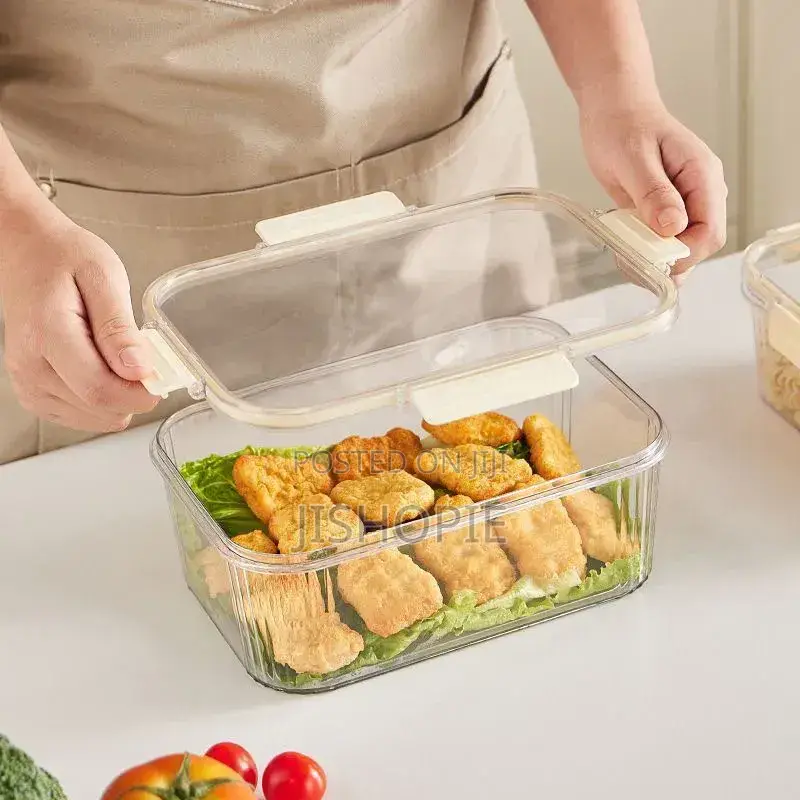 4Pcs Stackable Food Storage Containers Fridge Organizers