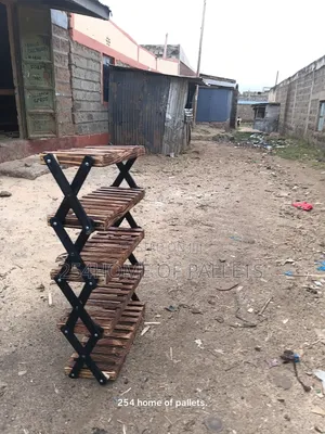 Brown and Black Shoe Rack