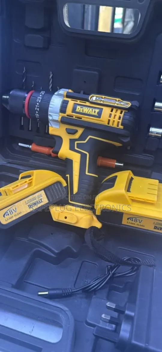 Heavy Duty DeWALT 48V Cordless Power Drill Machine With Accessories