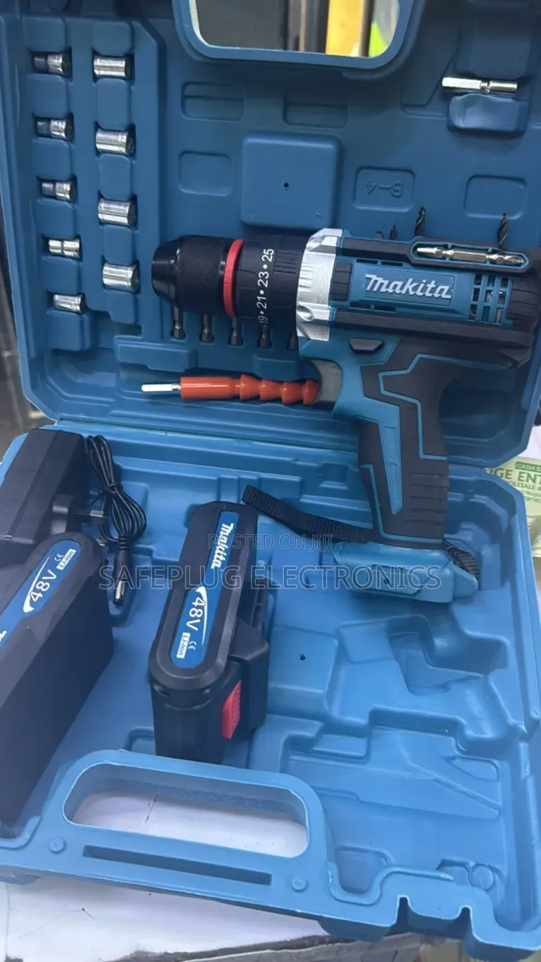 Heavy Duty Makita 48V Cordless Power Drill Machine With Accessories