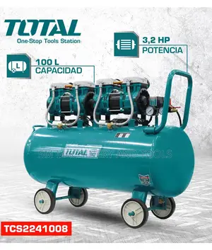 Total TCS Air Compressor 100l 2×1200w (3.2hp)