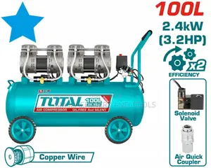 Total TCS Air Compressor 100l 2×1200w (3.2hp)