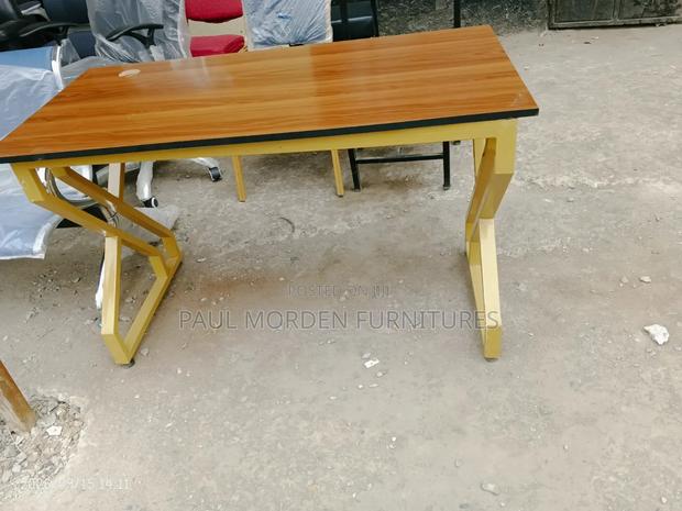Coiled Black Metallic Stand Office Table 1.2mtrs - thumbnail 2